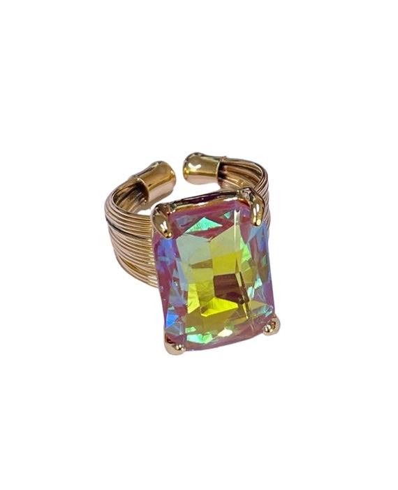 Gold and Coral Ring