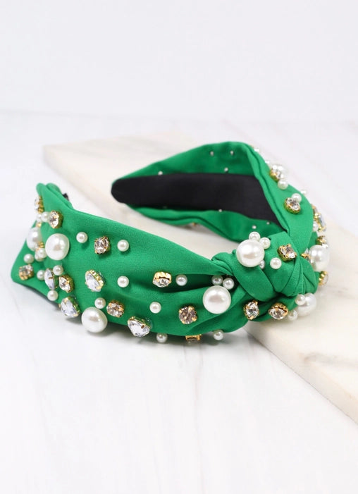 Green Embellished Headband