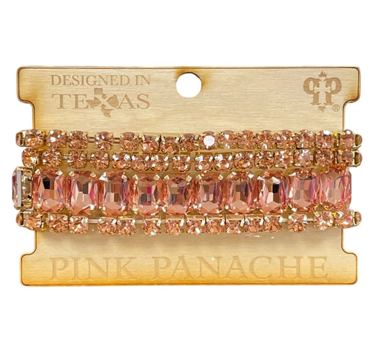 Rose Pink Rhinestone Bracelet