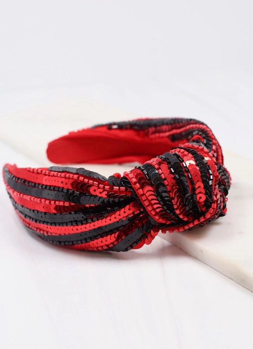 Sequin Stiped Red & Black
