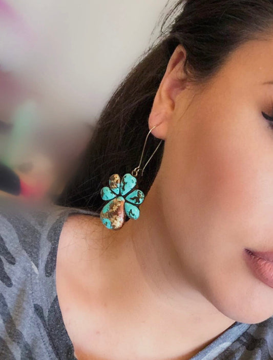 Aquilla Earrings-Turquoise Stone