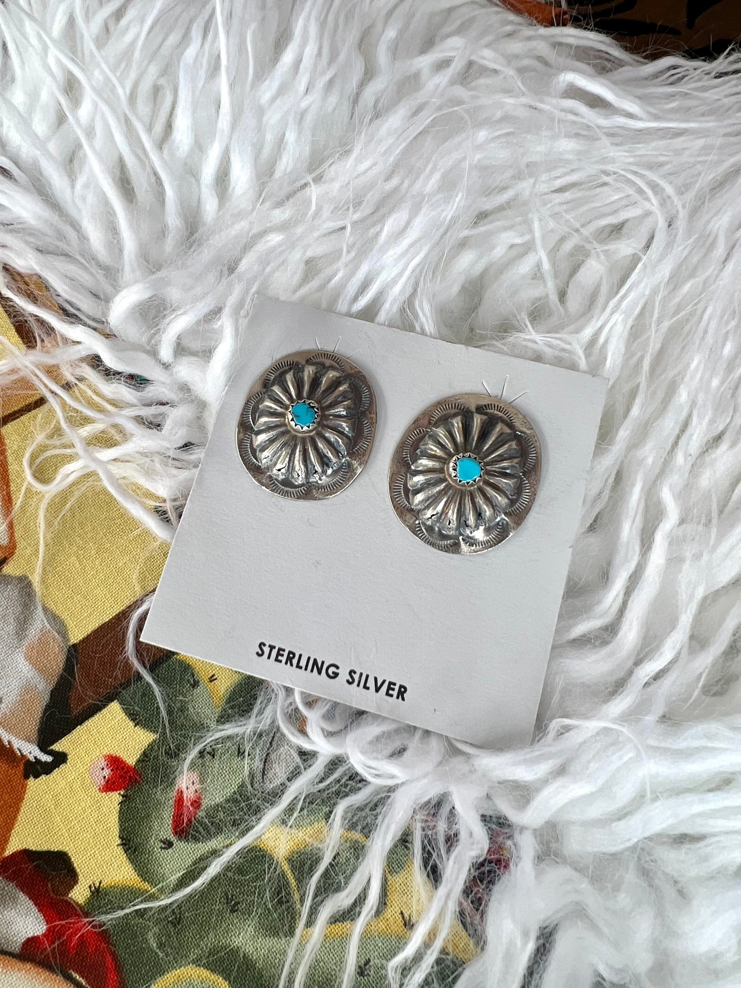 Turquoise Concho Studs