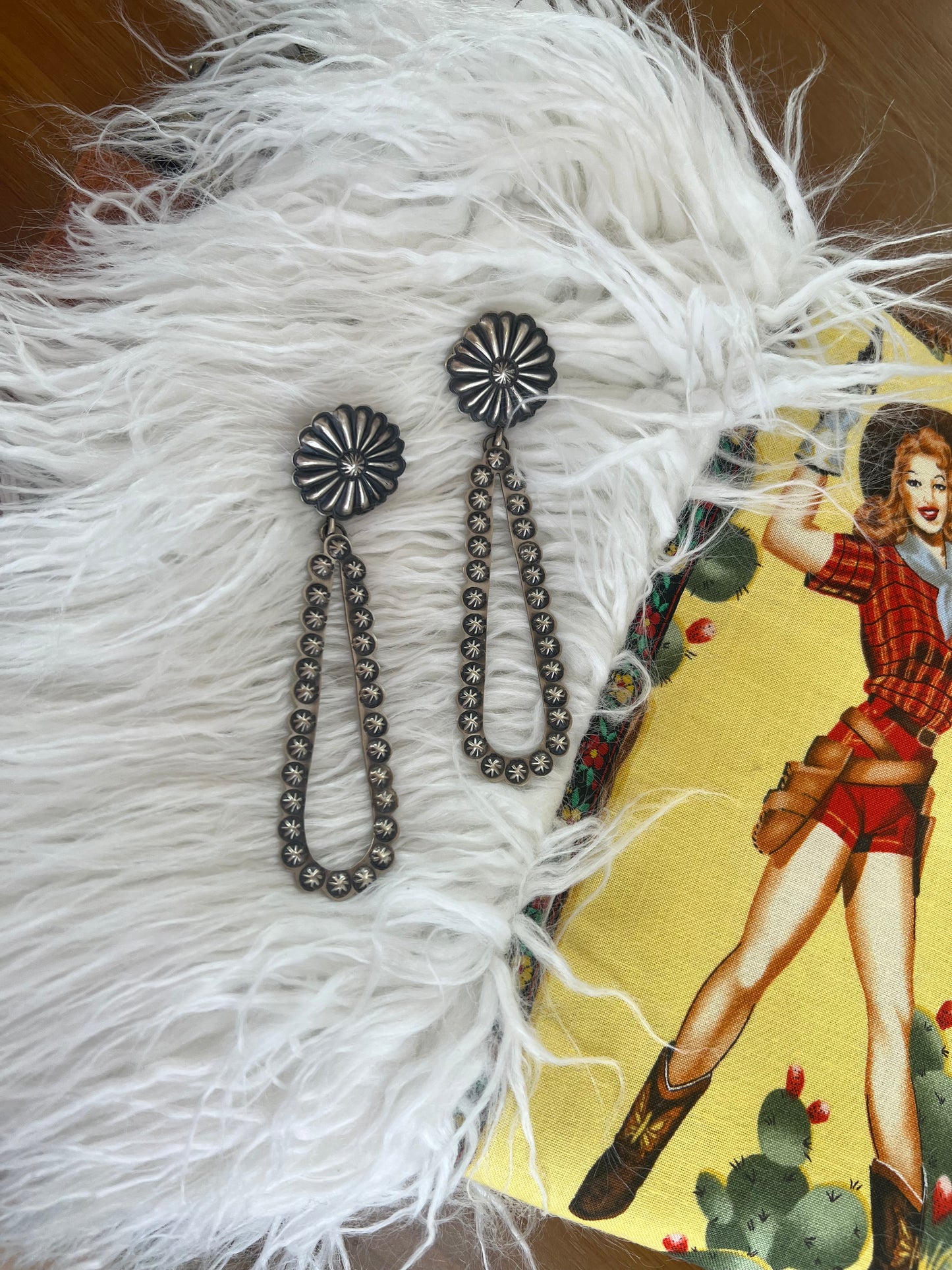 Teardrop Concho Earrings