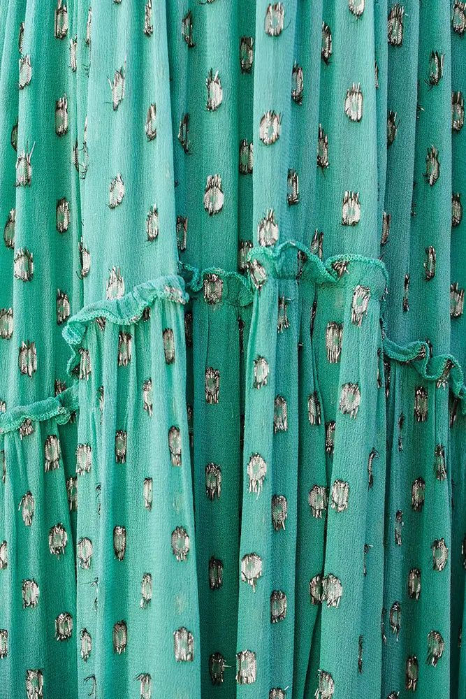 Ruffle Silk Dress