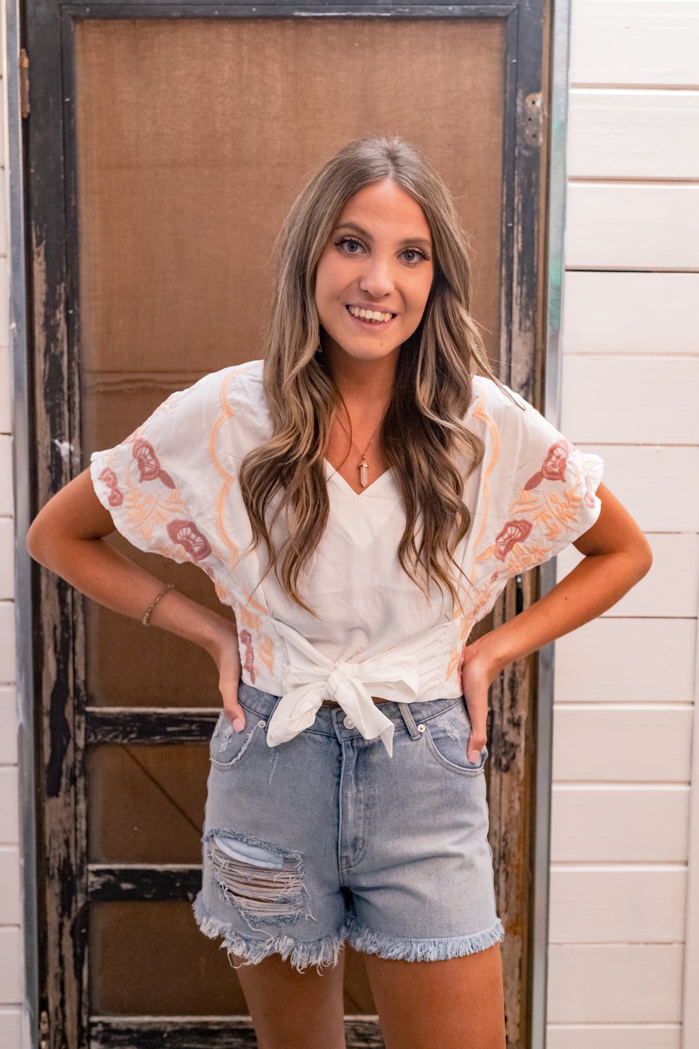 Light Wash Dark Pocket Shorts