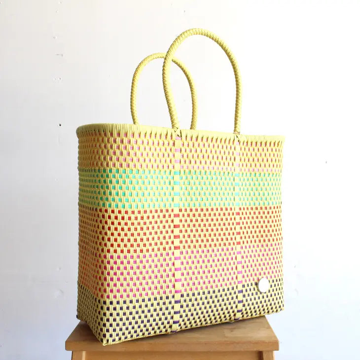 Beige and Colors Handwoven Mexican Tote
