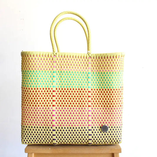 Beige and Colors Handwoven Mexican Tote