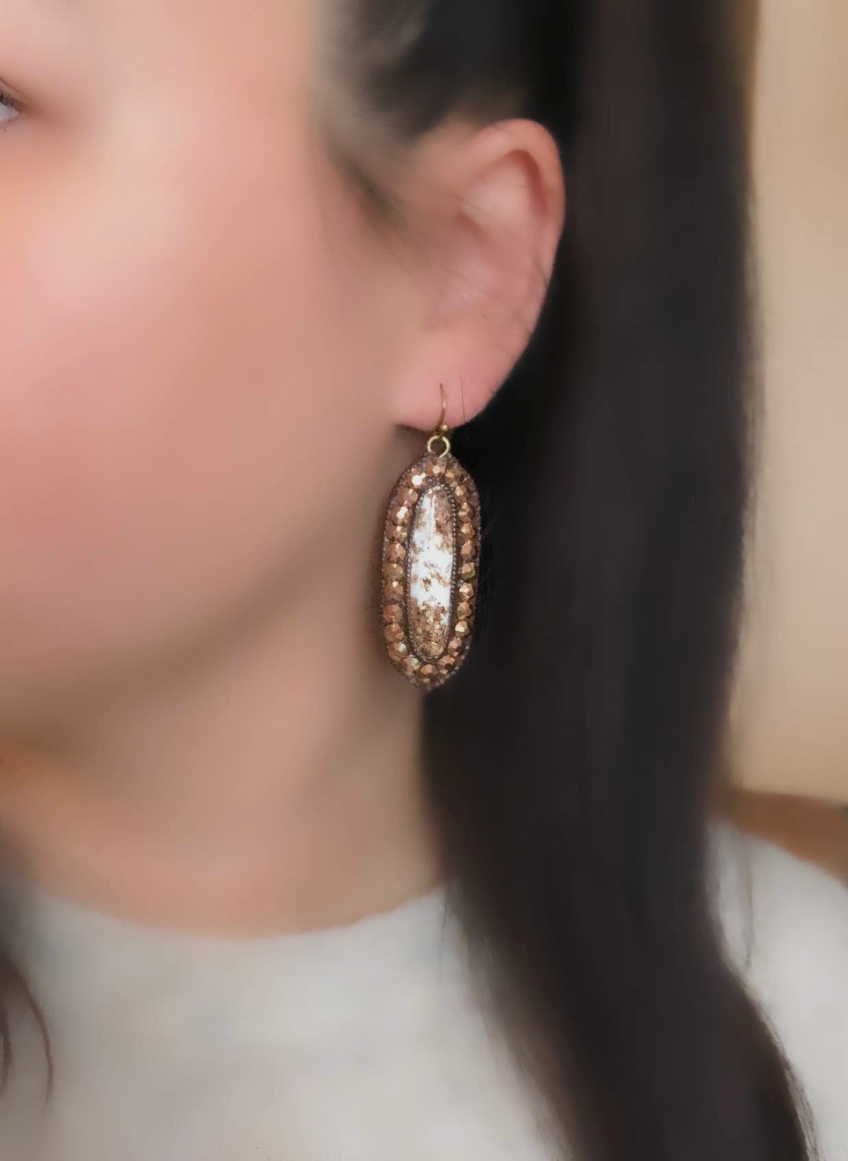 The Casper White Earrings