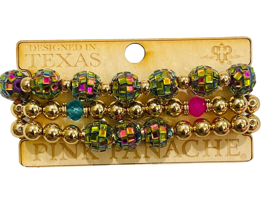 Disco Bead Bracelet Set