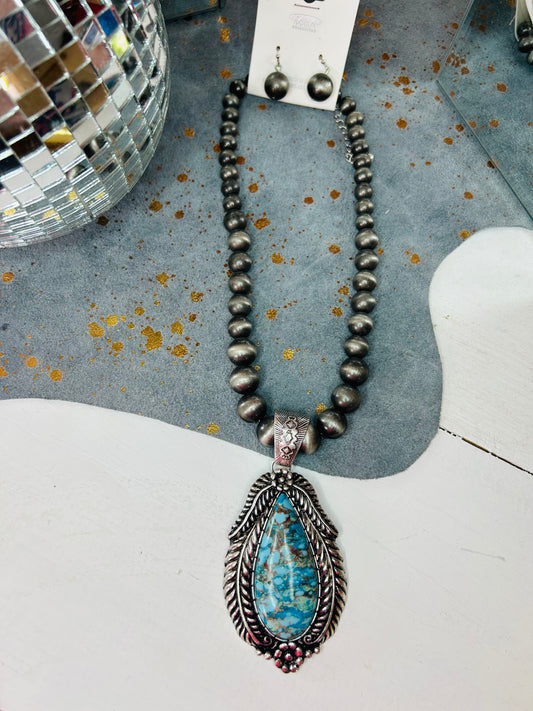 18” Faux Turquoise Set