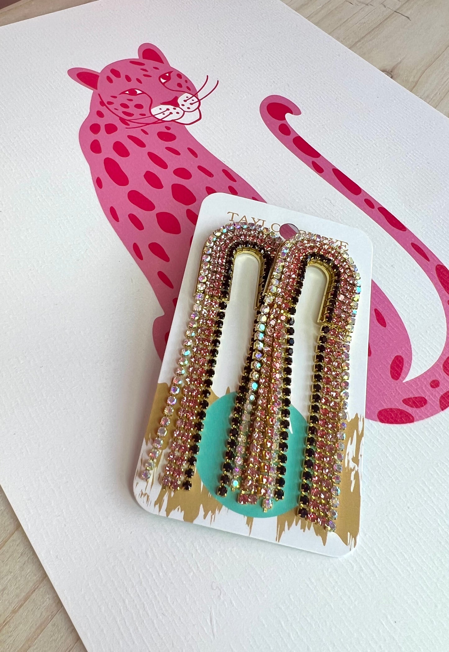 Rhinestone Chain Tassel Drops