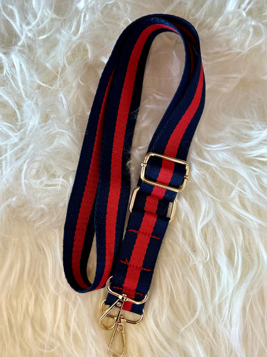 Navy and Red Strap