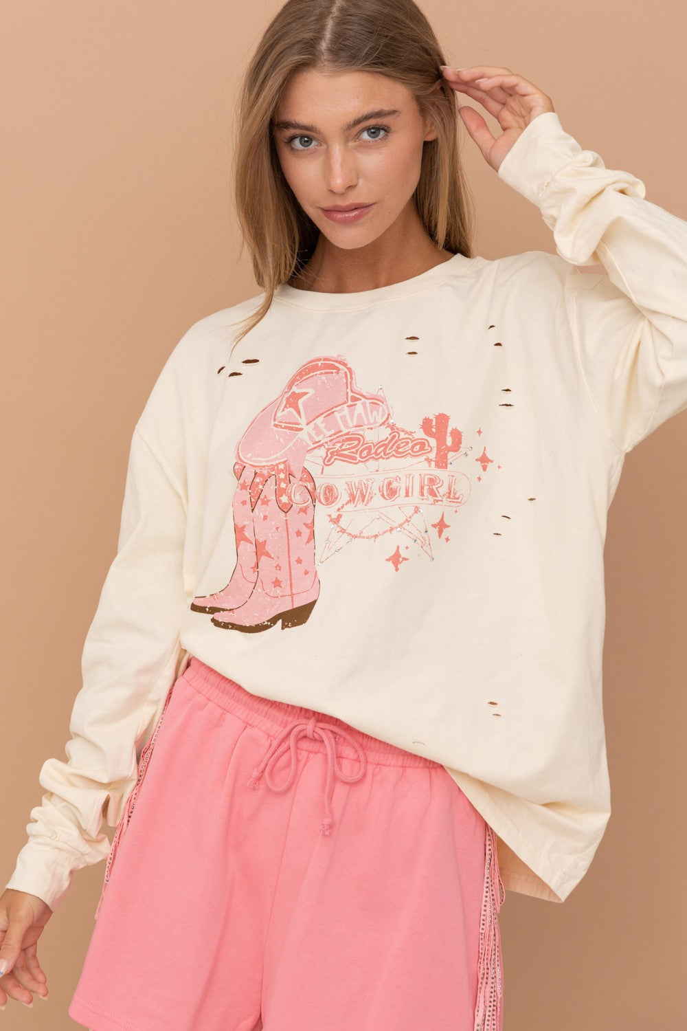 Rodeo Cowgirl Graphic Long Sleeve Tee