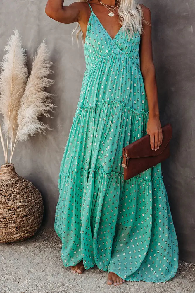 Ruffle Silk Dress