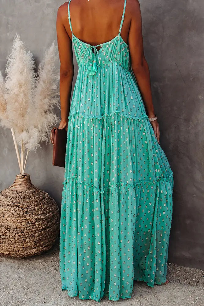 Ruffle Silk Dress
